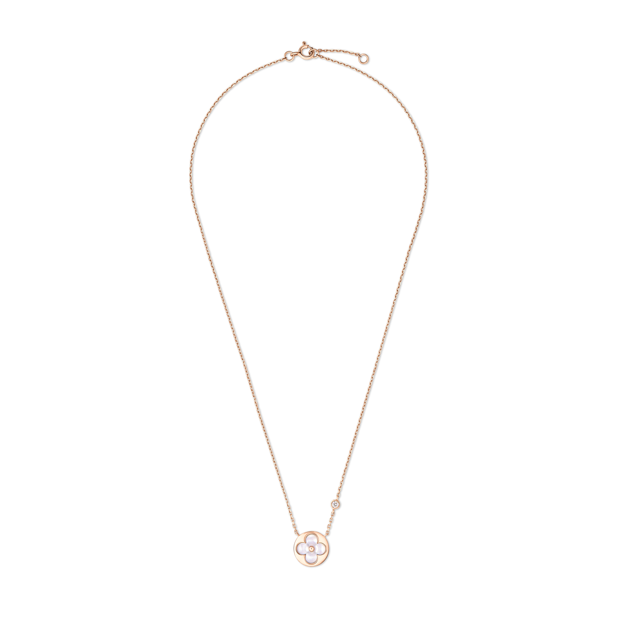 Color Blossom BB Sun Pendant, Pink Gold, White Mother-of-Pearl and Diamond  in Jewellery