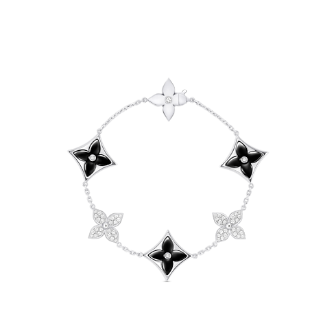 Color Blossom M Star Multi-Motif Bracelet, White Gold, Onyx and Diamonds in Jewellery's Categories Bracelets collections by Louis Vuitton (Product zoom)
