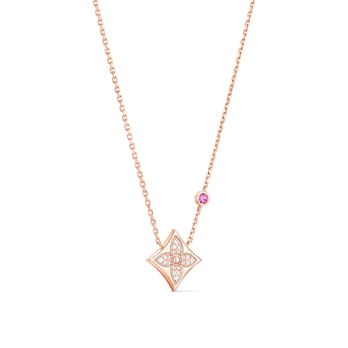 Color Blossom Qixi Limited Edition BB Star Pendant, Pink Gold, Pink Sapphire and Diamonds in Jewellery's Categories Necklaces and Pendants collections by Louis Vuitton (Product zoom)