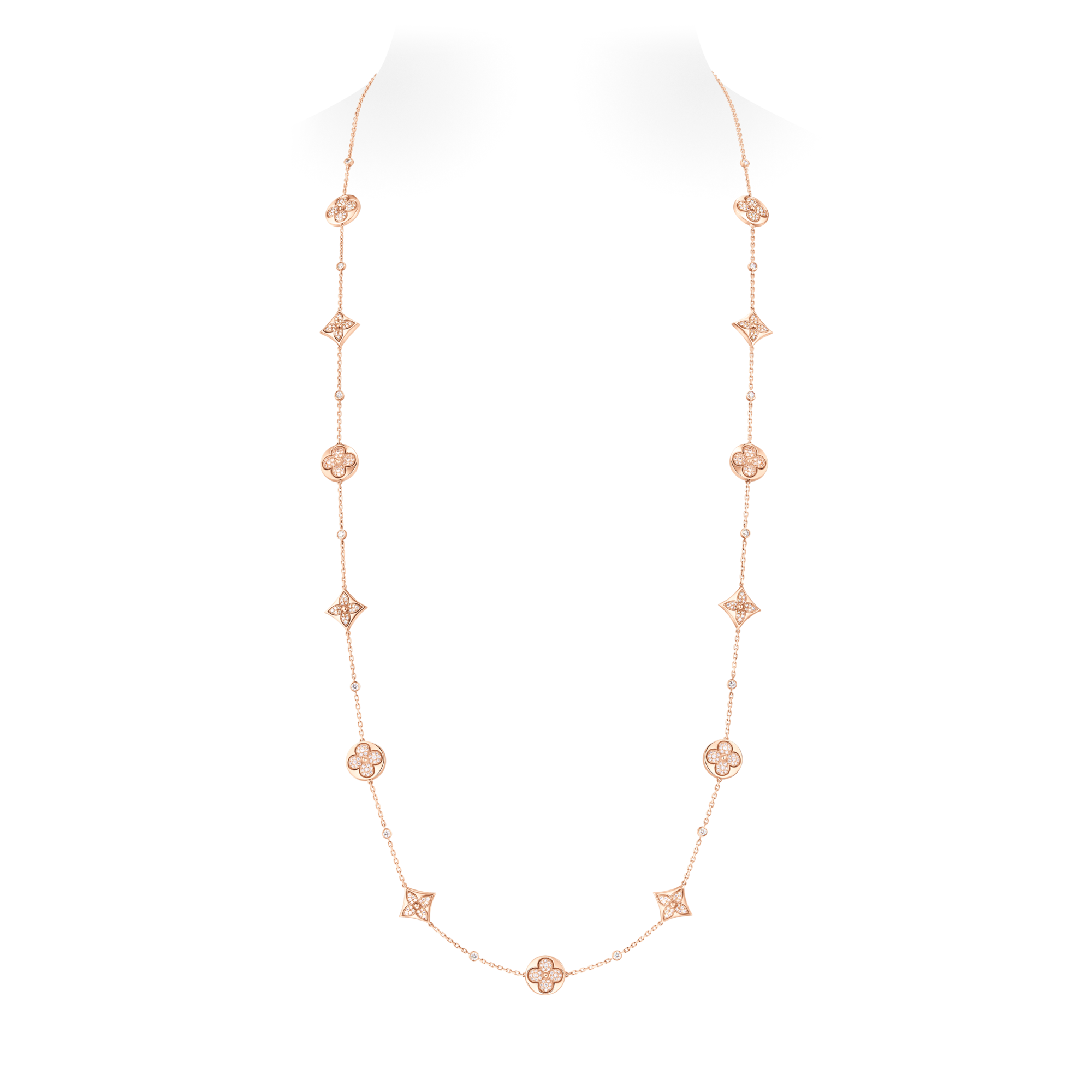 Colour Blossom BB Sautoir, Pink Gold And Diamonds  in Jewellery