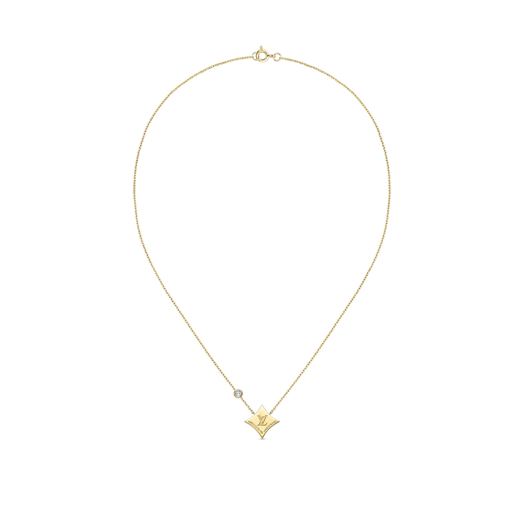 Colour Blossom Bb Star Pendant, Yellow Gold, Onyx And Diamond  in Jewellery