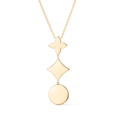 Colour Blossom Lariat Necklace, Yellow Gold, Onyx And Diamond in Jewellery's Categories Necklaces and Pendants collections by Louis Vuitton (Product zoom)