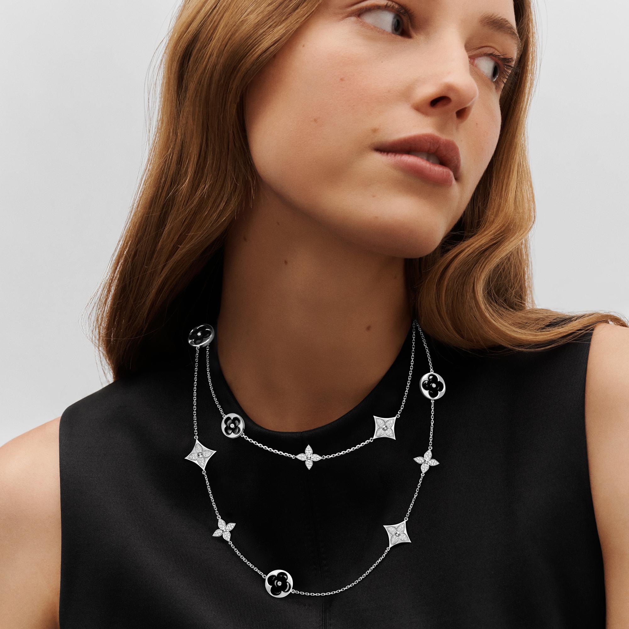 Colour Blossom Sautoir, White Gold, Onyx And Diamonds  in Jewellery