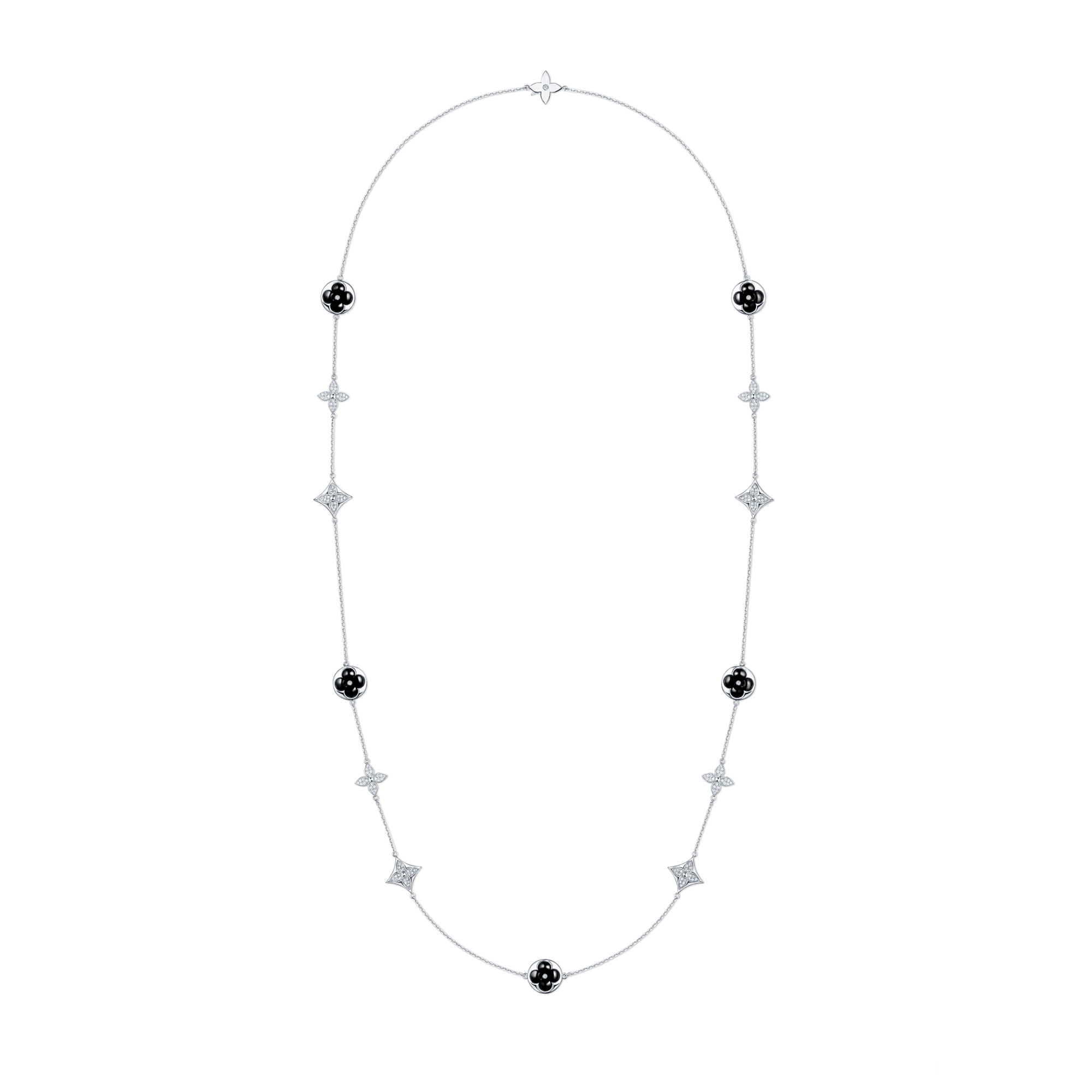 Colour Blossom Sautoir, White Gold, Onyx And Diamonds  in Jewellery