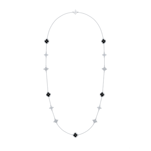 Colour Blossom Sautoir, White Gold, Onyx And Diamonds in Jewellery's Categories All Fine Jewellery collections by Louis Vuitton (Product zoom)