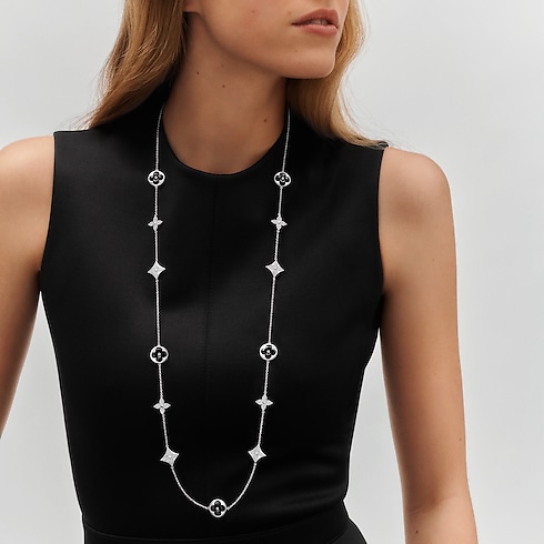 Colour Blossom Sautoir, White Gold, Onyx And Diamonds in Jewellery's Categories All Fine Jewellery collections by Louis Vuitton (Product zoom)