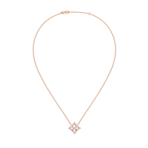colour Blossom star pendant, pink gold and white mother-of-pearl in Jewellery's Categories All Fine Jewellery collections by Louis Vuitton (Product zoom)