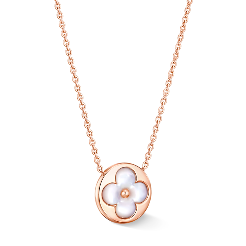 Colour Blossom Sun Pendant, Pink Gold And White Mother-of-pearl in Jewellery's Categories All Fine Jewellery collections by Louis Vuitton (Product zoom)