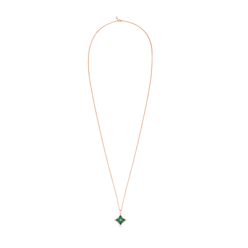 Colour Blossom XL Medallion, Pink Gold, Malachite And Diamond in Jewellery's Categories Necklaces and Pendants collections by Louis Vuitton (Product zoom)
