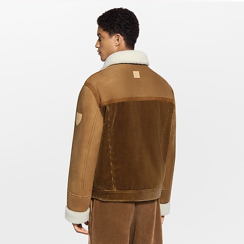 Corduroy And Shearling Mix Trucker in Men's Ready-to-Wear Outerwear and Coats collections by Louis Vuitton (Product zoom)