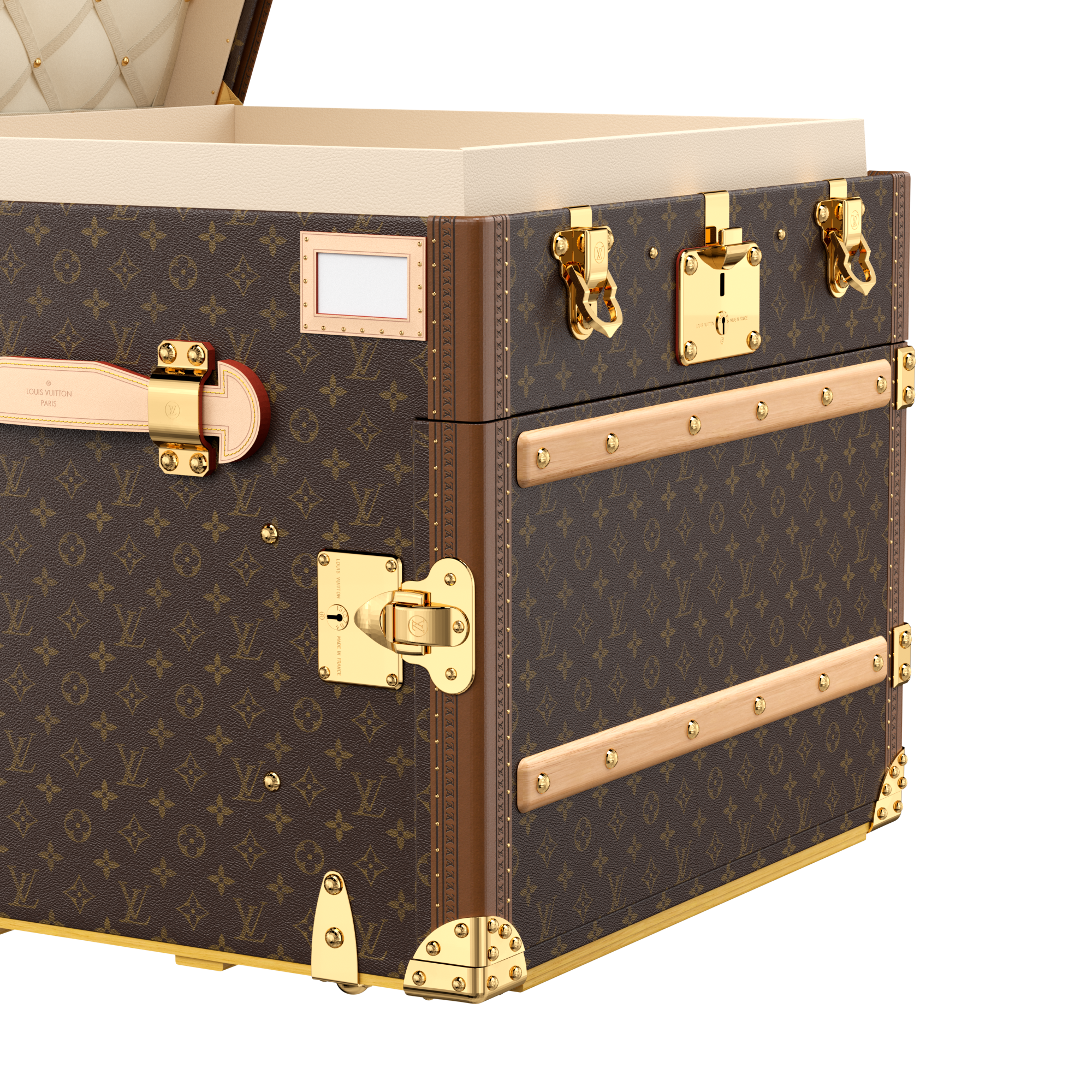 Courrier Lozine Carre Droite Trunk Monogram Canvas in Trunks, Travel and Home