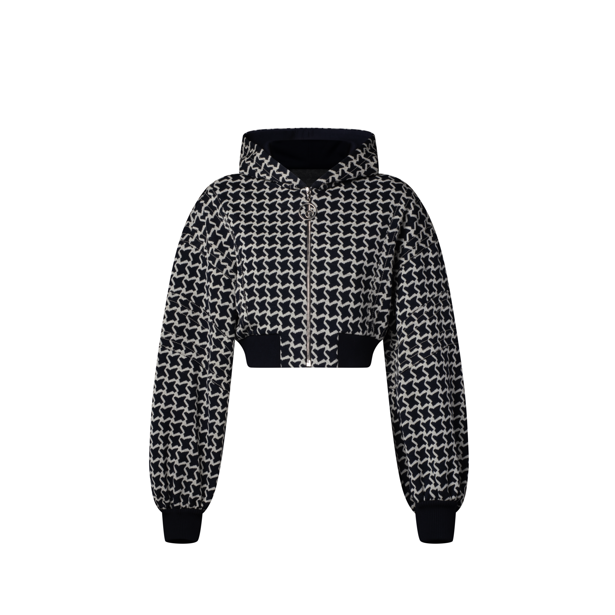 Cropped Honeycomb Jacquard Bomber Jacket  in Women