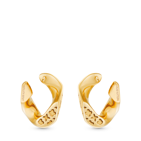 Cuban Chain Earrings, Yellow Gold and Diamonds in Jewellery's Categories Earrings collections by Louis Vuitton (Product zoom)