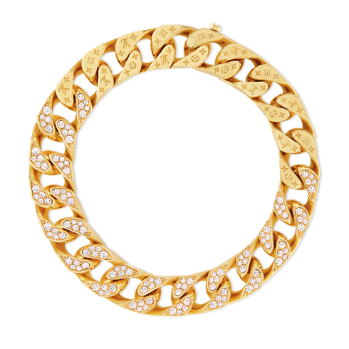 Cuban Chain Necklace, Yellow Gold and Diamonds in Les Extraordinaires's Jewellery Necklaces and Pendants collections by Louis Vuitton (Product zoom)