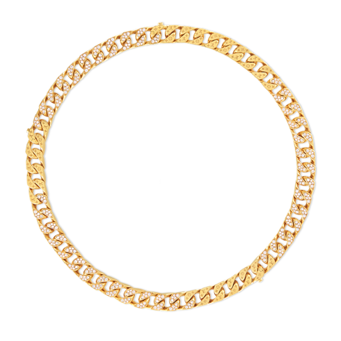 Cuban Chain Necklace, Yellow Gold and Diamonds in Les Extraordinaires's Jewellery Necklaces and Pendants collections by Louis Vuitton (Product zoom)
