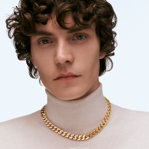 Cuban Chain Necklace, Yellow Gold and Diamonds in Les Extraordinaires's Jewellery Necklaces and Pendants collections by Louis Vuitton (Product zoom)