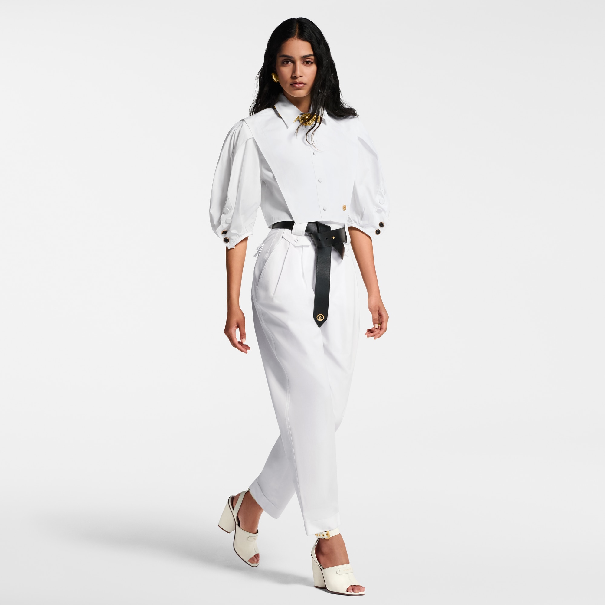 Cuffed Wide-Leg Pants  in Women