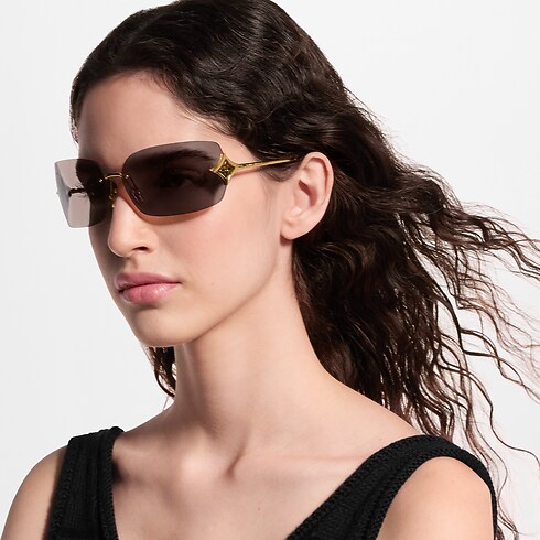 Curvy Flower Rectangle Sunglasses S00 in Women's Accessories Eyewear collections by Louis Vuitton (Product zoom)