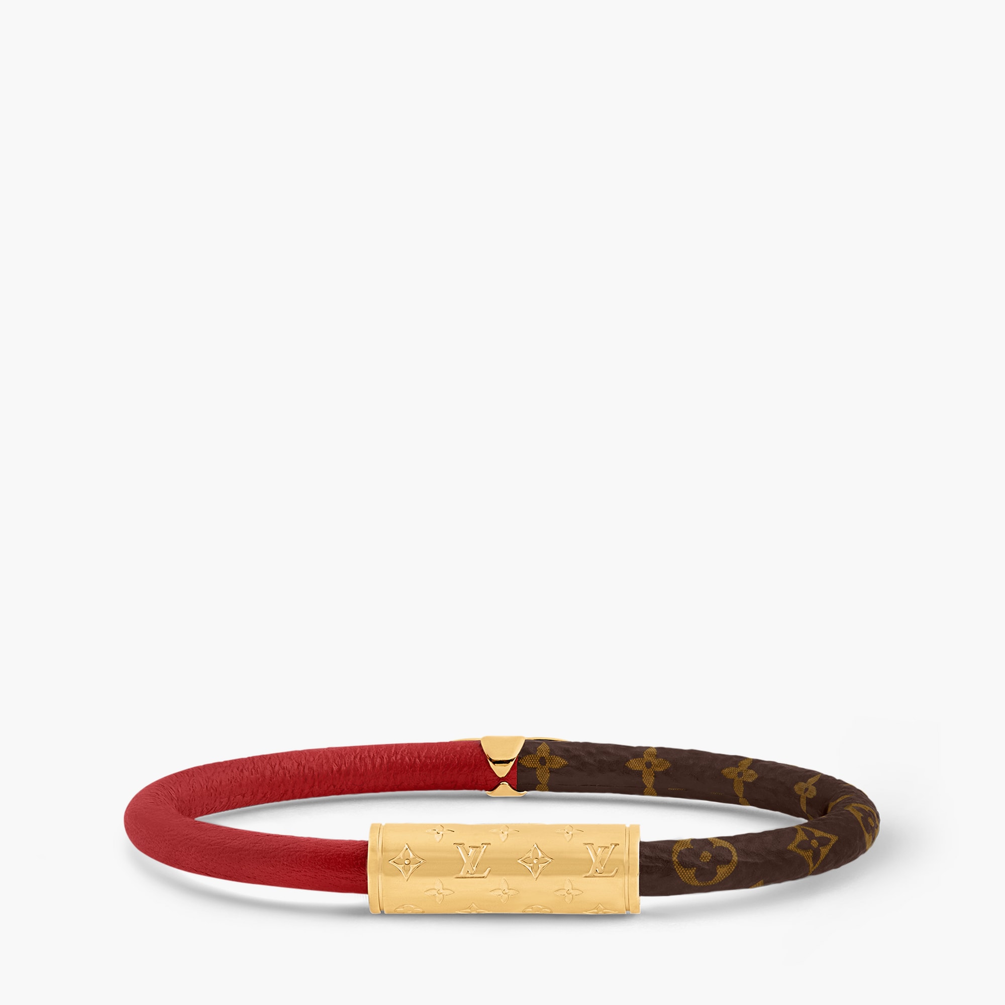 Fashion Jewelry Louis Vuitton Red Leather Bracelet Daily