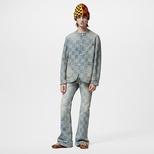 Damier Bootcut Denim Pants in Men's Ready-to-Wear Denim Collection collections by Louis Vuitton (Product zoom)