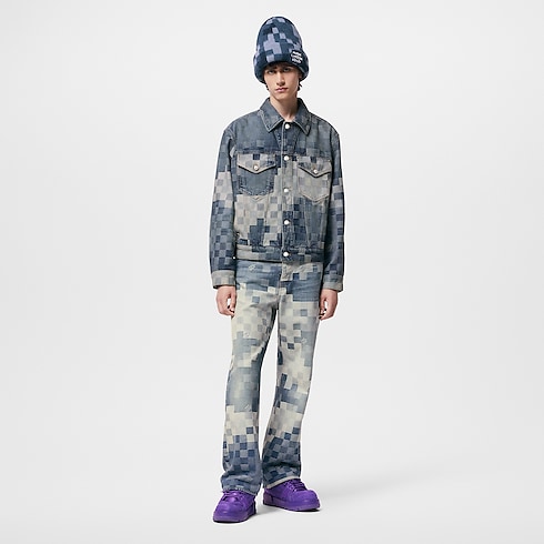 Damier Classic Denim Jacket in Men's Ready-to-Wear Outerwear and Coats collections by Louis Vuitton (Product zoom)