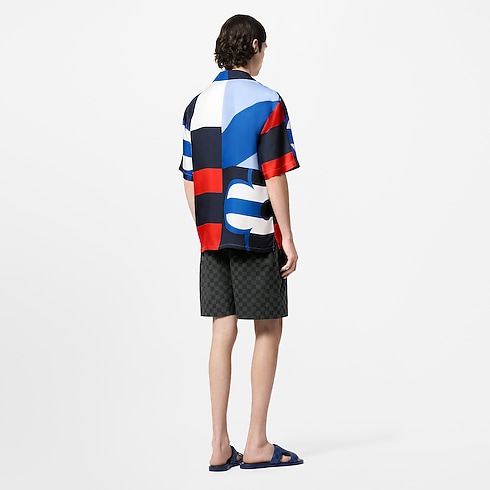 Damier Cotton Casual Shorts in Men's Ready-to-Wear Trousers collections by Louis Vuitton (Product zoom)