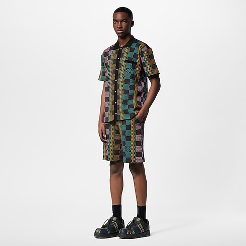 Damier Cotton Knit Shorts in Men's Ready-to-Wear All Ready-to-Wear collections by Louis Vuitton (Product zoom)