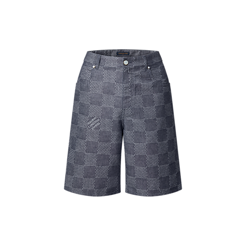 Damier Denim Chambray Shorts in Men's Ready-to-Wear Denim Collection collections by Louis Vuitton (Product zoom)