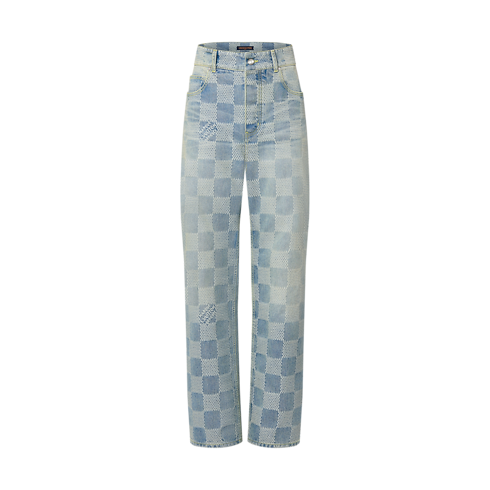 Damier Denim Skate Pants in Men's Ready-to-Wear Denim Collection collections by Louis Vuitton (Product zoom)