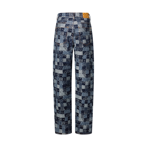 Damier Denim Skate Pants in Men's Ready-to-Wear Denim Collection collections by Louis Vuitton (Product zoom)