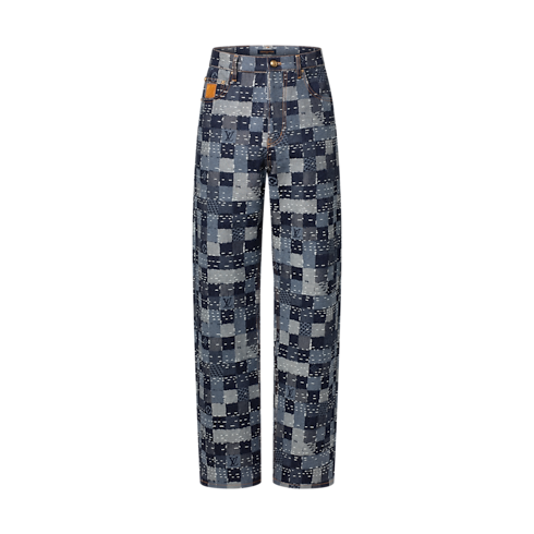 Damier Denim Skate Pants in Men's Ready-to-Wear Denim Collection collections by Louis Vuitton (Product zoom)
