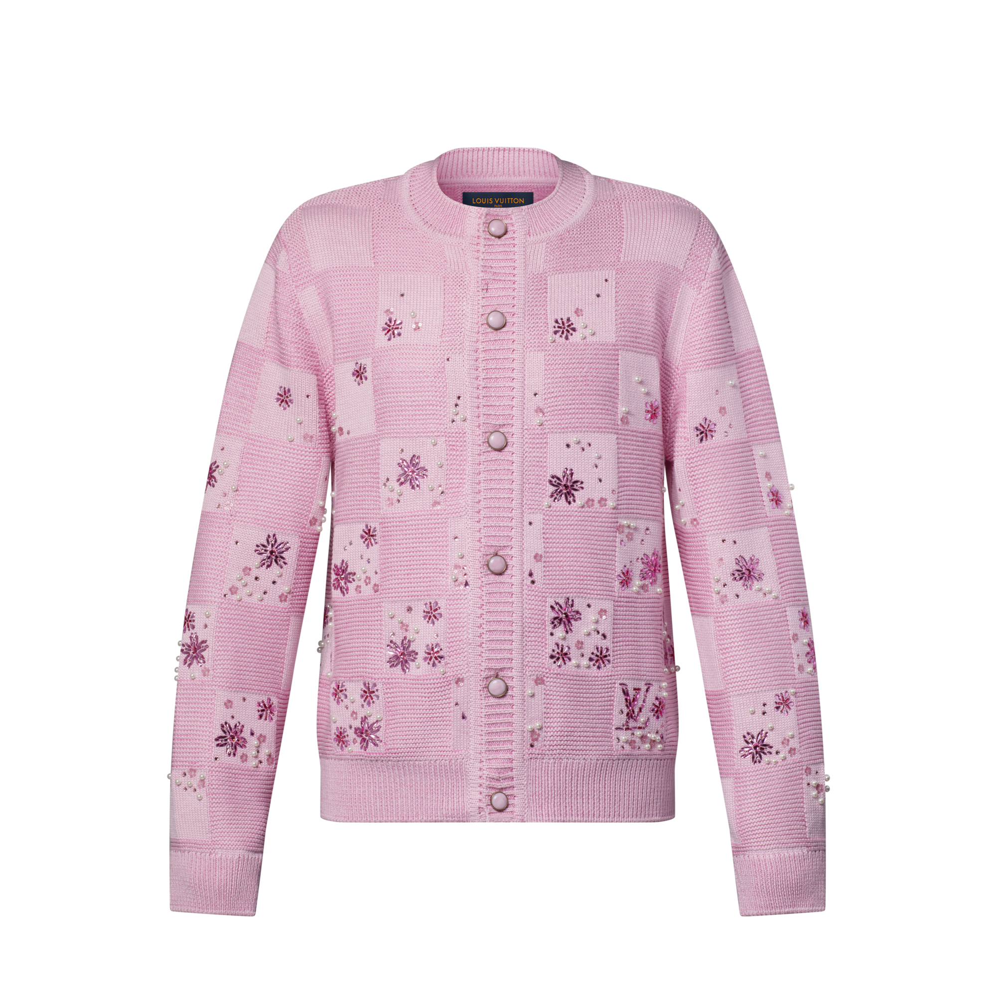 Damier Embroidered Cardigan  in Men