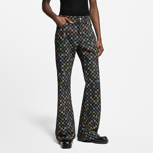 Damier Flared Denim Pants in Men's Ready-to-Wear Denim Collection collections by Louis Vuitton (Product zoom)