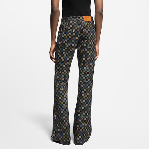Damier Flared Denim Pants in Men's Ready-to-Wear Denim Collection collections by Louis Vuitton (Product zoom)