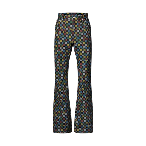 Damier Flared Denim Pants in Men's Ready-to-Wear Denim Collection collections by Louis Vuitton (Product zoom)