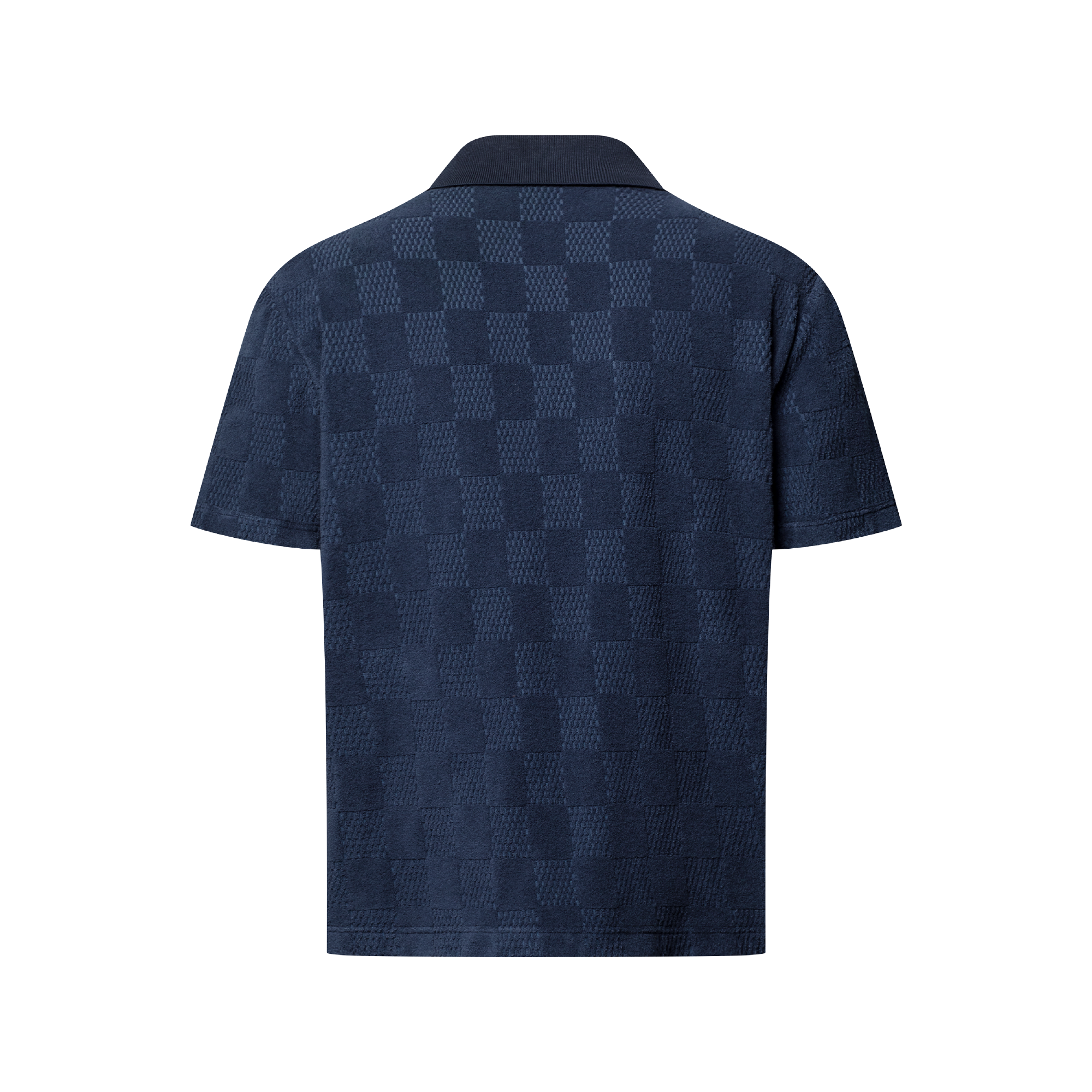 Damier French Terry Short-Sleeved Cotton-Blend Shirt - Ready-to 
