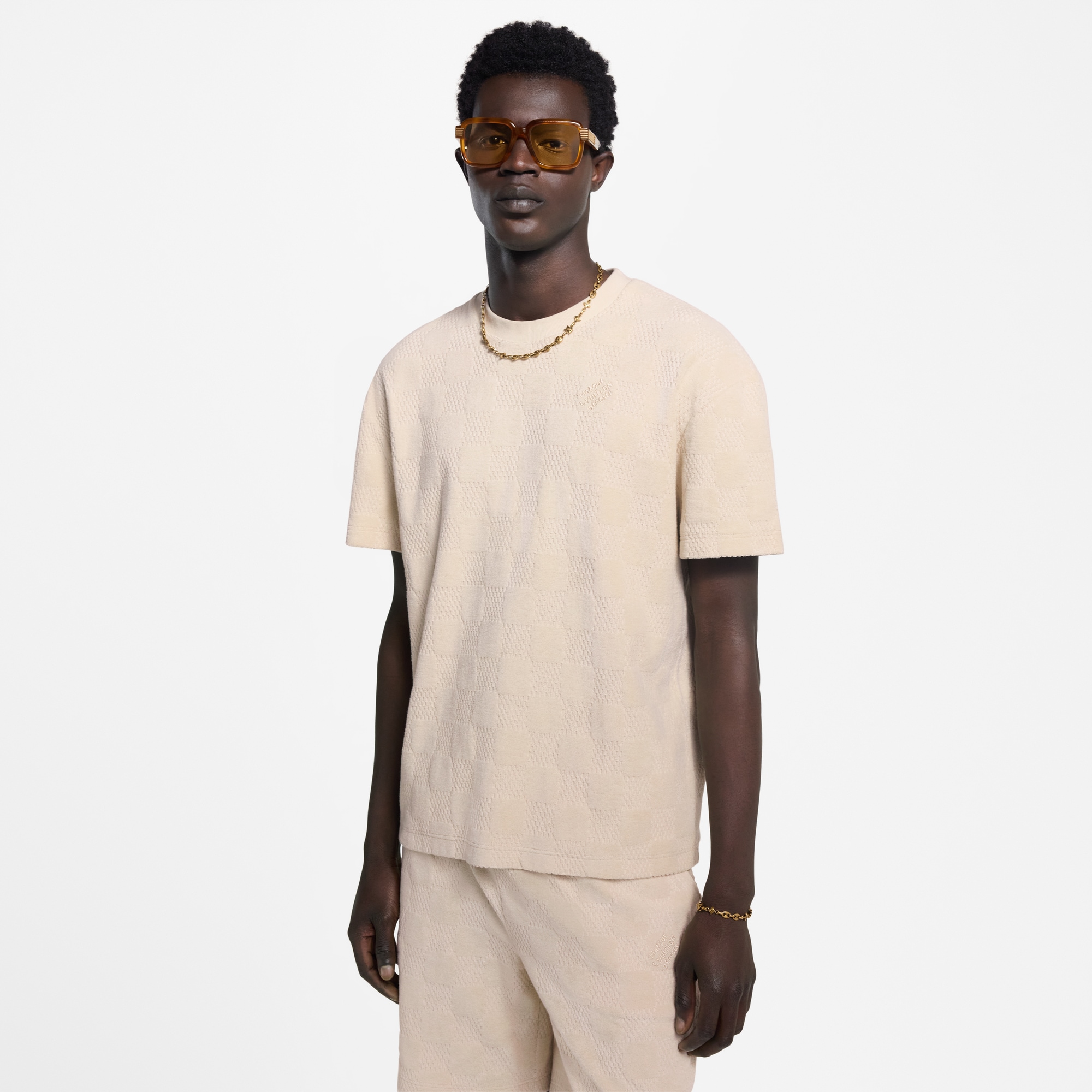 Damier French Terry T-Shirt  in Men