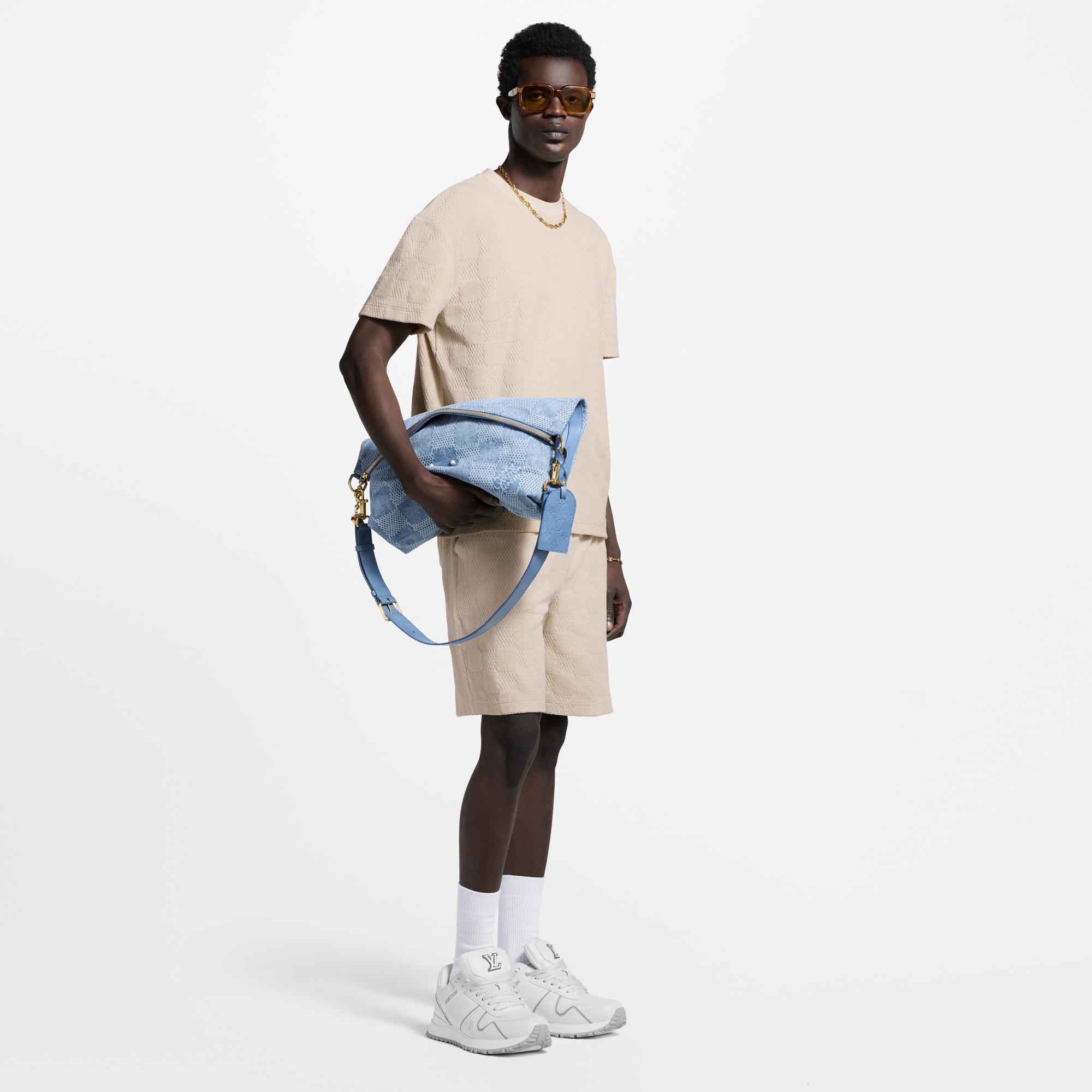Damier French Terry T-Shirt  in Men