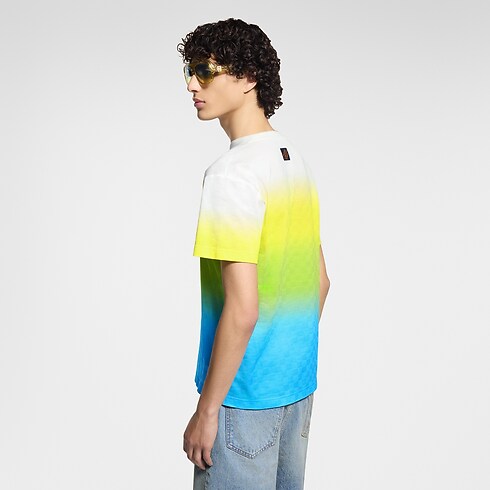 Damier Gradient Jacquard Cotton T-Shirt in Men's Ready-to-Wear T-Shirts and Polos collections by Louis Vuitton (Product zoom)