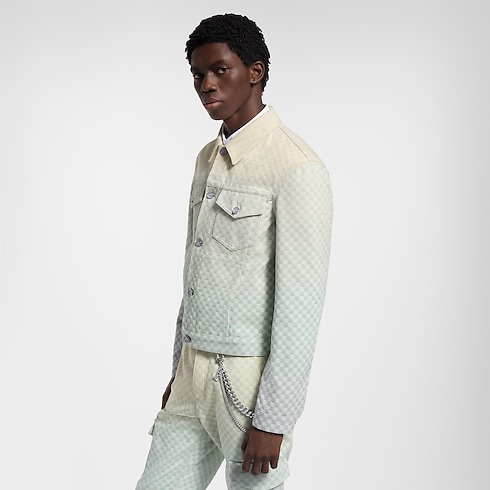 Damier Gradient Jacquard Denim Jacket in Men's Ready-to-Wear Outerwear and Coats collections by Louis Vuitton (Product zoom)