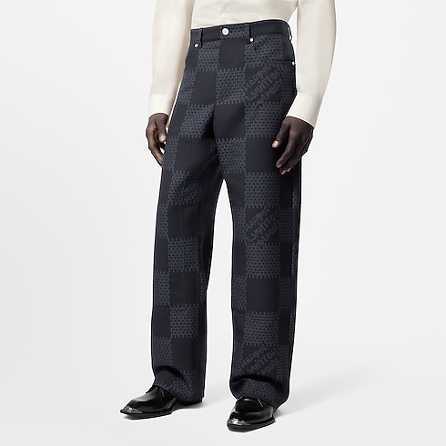 Damier Jacquard Wool Pants in Men's Ready-to-Wear Trousers collections by Louis Vuitton (Product zoom)