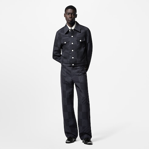 Damier Jacquard Wool Pants in Men's Ready-to-Wear Trousers collections by Louis Vuitton (Product zoom)