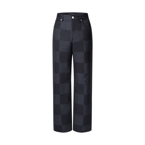 Damier Jacquard Wool Pants in Men's Ready-to-Wear Trousers collections by Louis Vuitton (Product zoom)