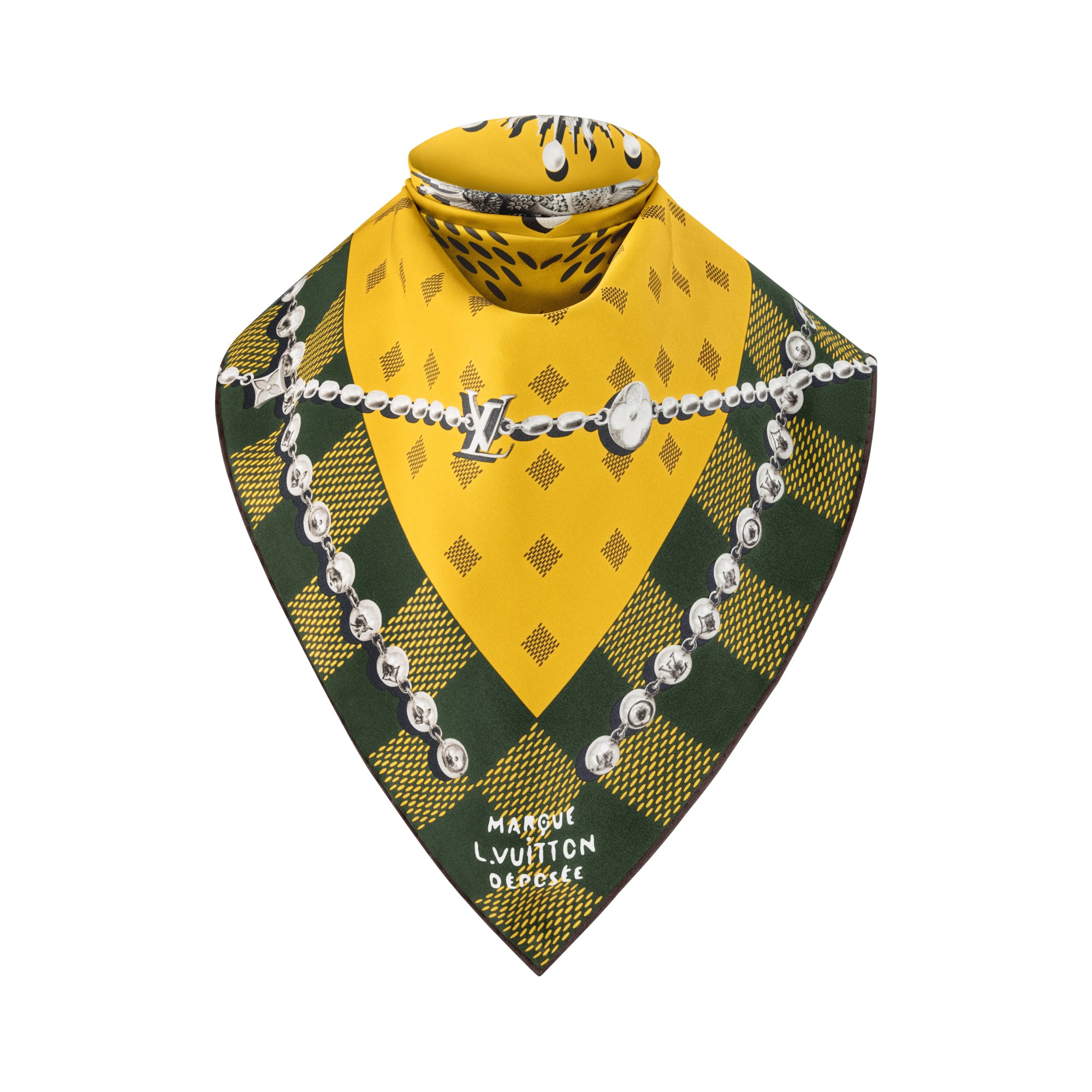 Damier Jewelry Silk Square S00 in Men