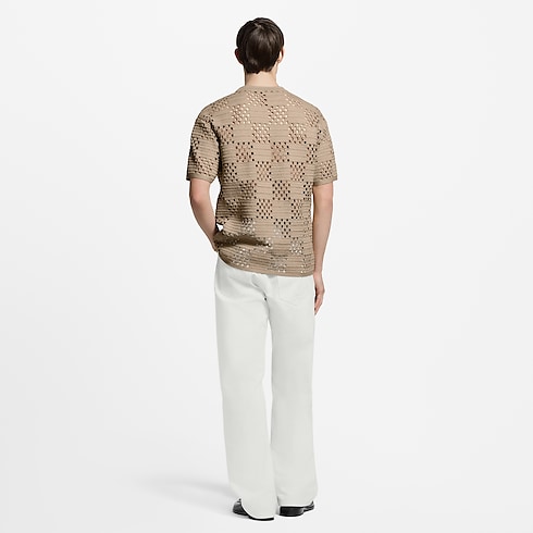Damier Raffia T-Shirt in Men's Ready-to-Wear T-Shirts and Polos collections by Louis Vuitton (Product zoom)