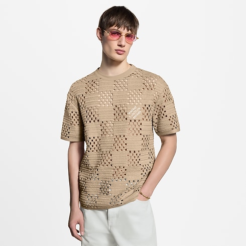 Damier Raffia T-Shirt in Men's Ready-to-Wear T-Shirts and Polos collections by Louis Vuitton (Product zoom)