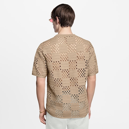 Damier Raffia T-Shirt in Men's Ready-to-Wear T-Shirts and Polos collections by Louis Vuitton (Product zoom)