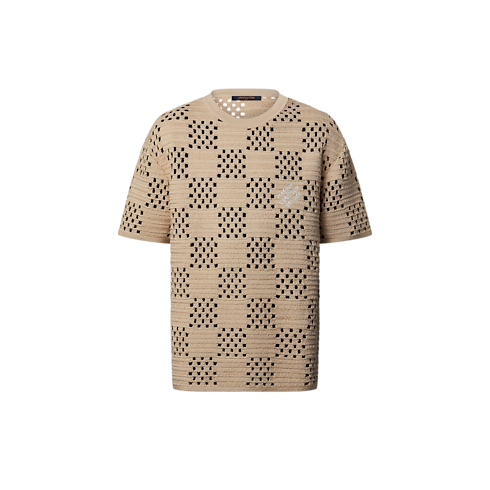 Damier Raffia T-Shirt in Men's Ready-to-Wear T-Shirts and Polos collections by Louis Vuitton (Product zoom)