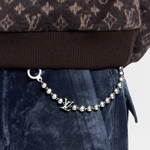 Damier Staples Chain Belt S00 in Men's Accessories Key Holders and Bag Charms collections by Louis Vuitton (Product zoom)