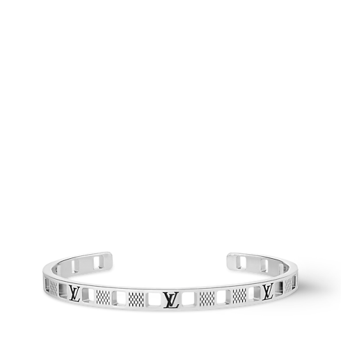 Damier Staples Cut Out Cuff S00 in Men's Fashion Jewelry Bracelets collections by Louis Vuitton (Product zoom)